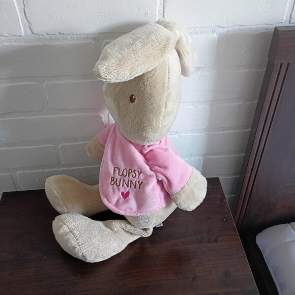 Peter Rabbit Flopsy Bunny Easter Plush Stuffed Animal Pink Jacket Beatrix Potter - Picture 2 of 7
